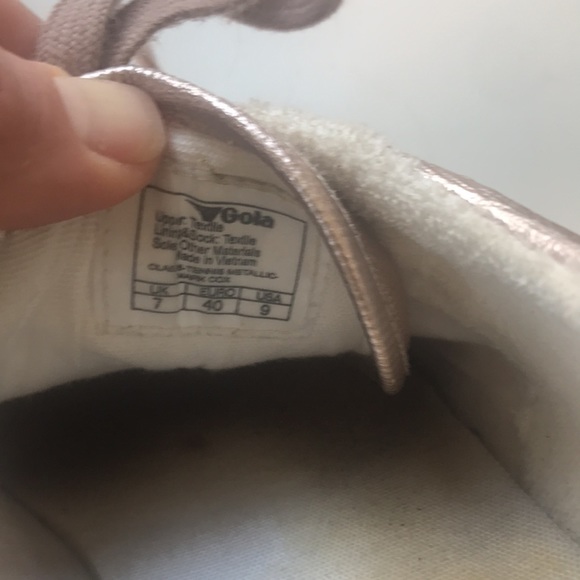 Gola for J crew pink metallic leather low athletic shoes women’s size 9 - Picture 5 of 5